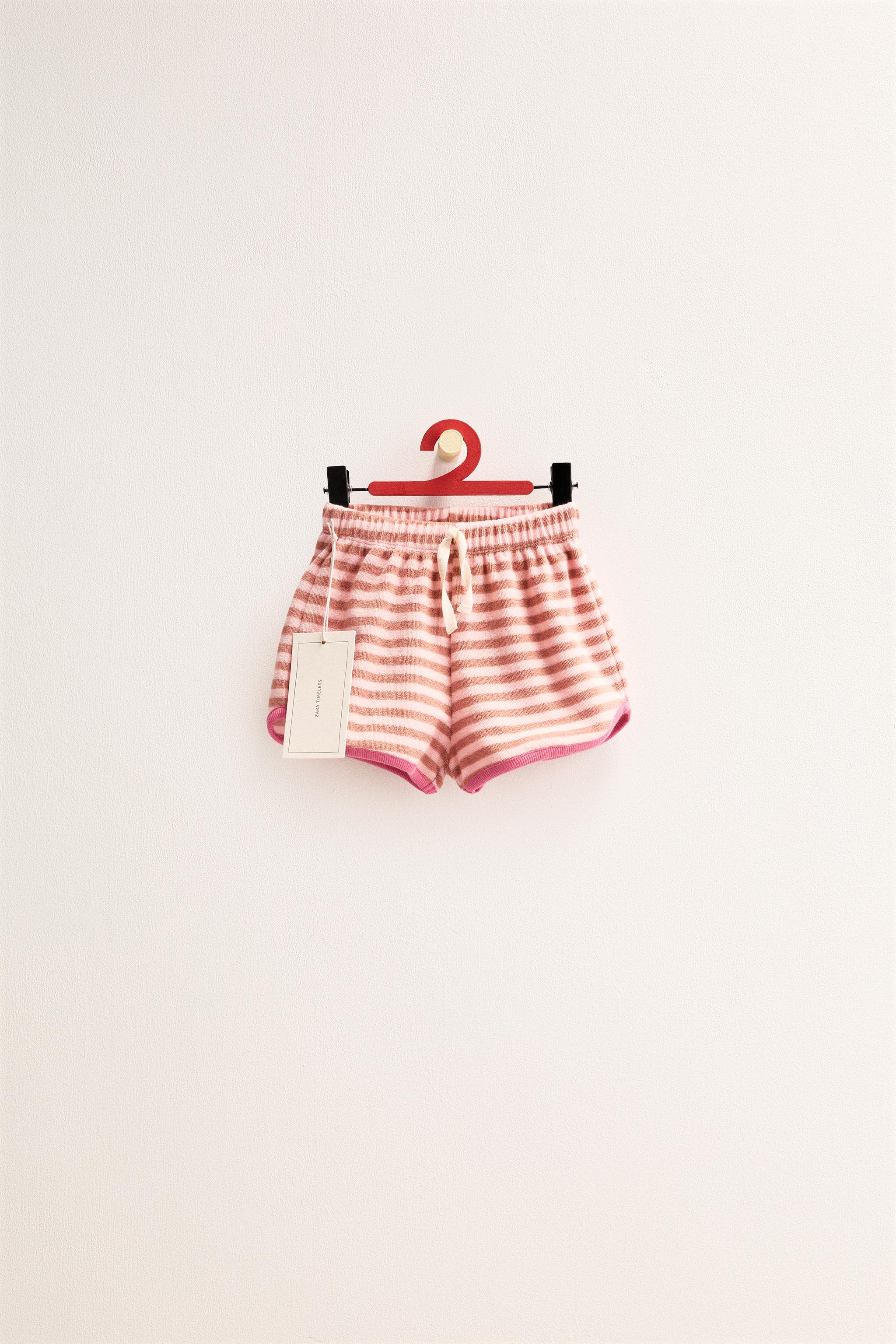 ZARA TIMELESS - STRIPED TERRYCLOTH SHORTS